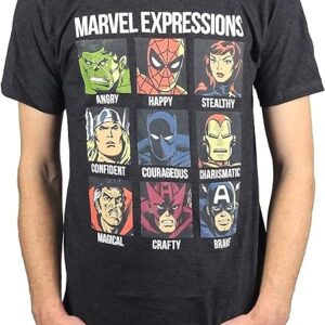 Marvel Avengers Expressions Moods Adult Men's T-Shirt