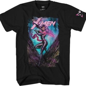 Marvel X-Men Psylocke Cover Superhero Comics Officially Licensed Adult T-Shirt