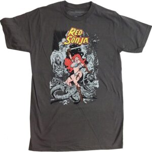 Red Sonja Men's Cover Battle Graphic T-Shirt
