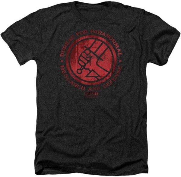 Sons of Gotham Hellboy BPRD Logo Adult Heather T-Shirt